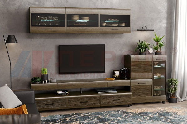 Гостиная-Стенка Камелия №12 (В-2172 х Ш-3060 х Г-452 мм)